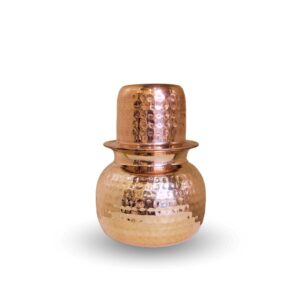 Copper Sangli Lota with Fulpatra Hammered Set